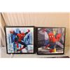 Image 2 : (3) Spiderman Canvas Pictures 11.5" Long and 23.5" Long