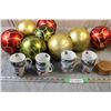 Image 3 : Christmas Cream and Sugar Set Plus Christmas Decorations