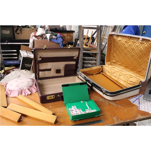 Mahjong Game and Briefcase and Suitcase