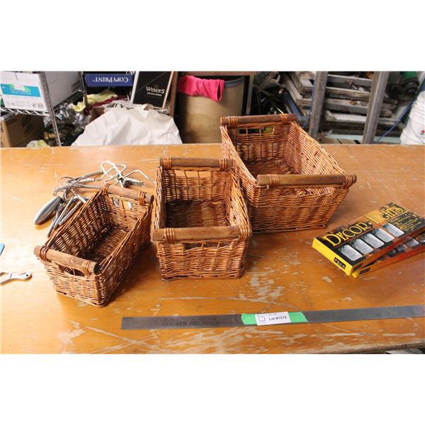 Wicker Baskets Kitchen Utensils and Misc