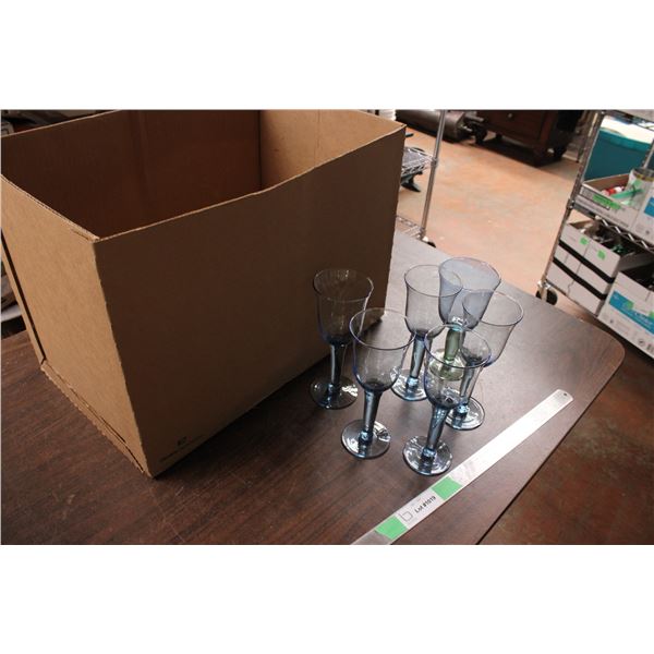 Clear Glassware Blue Tinge Glass