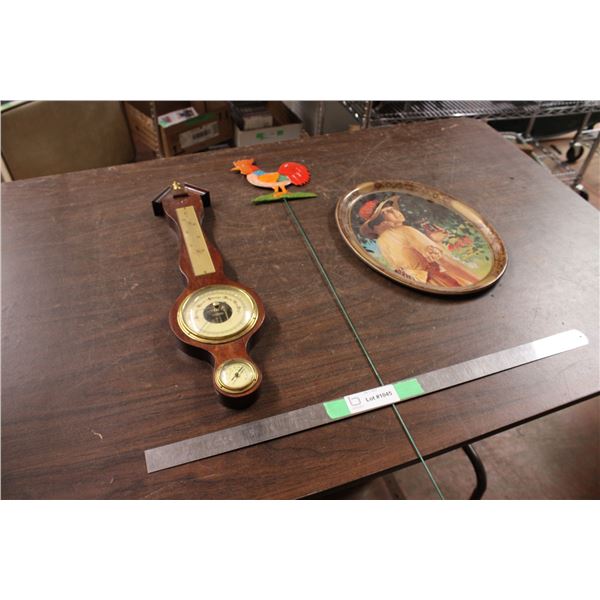 Barometer Coca Cola Tray and Misc