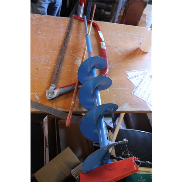 Ice Auger Buck Saw and Misc