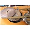 Image 7 : Frying Pan 1 Cast Iron and Enamel Pot Misc Items 1 Saw Blades