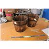 Image 1 : (2X THE MONEY) Wooden Water Buckets 12" Diameter