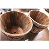 Image 2 : (2X THE MONEY) Wooden Water Buckets 15" Diameter