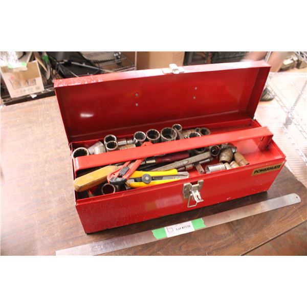 Red Tool Box with Tools Contents