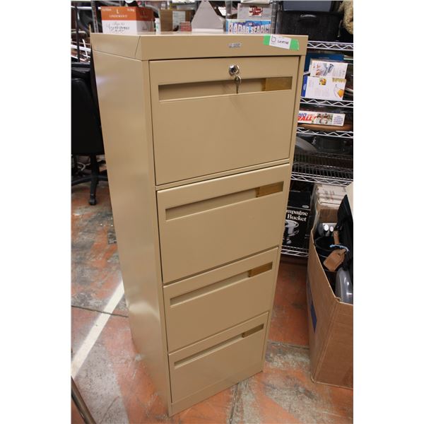 4 Door/Drawer Filing Cabinet (With Keys)