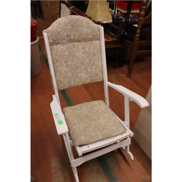 White Wooden Rocking Chair (Needs a Little Repair)