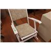 Image 3 : White Wooden Rocking Chair (Needs a Little Repair)