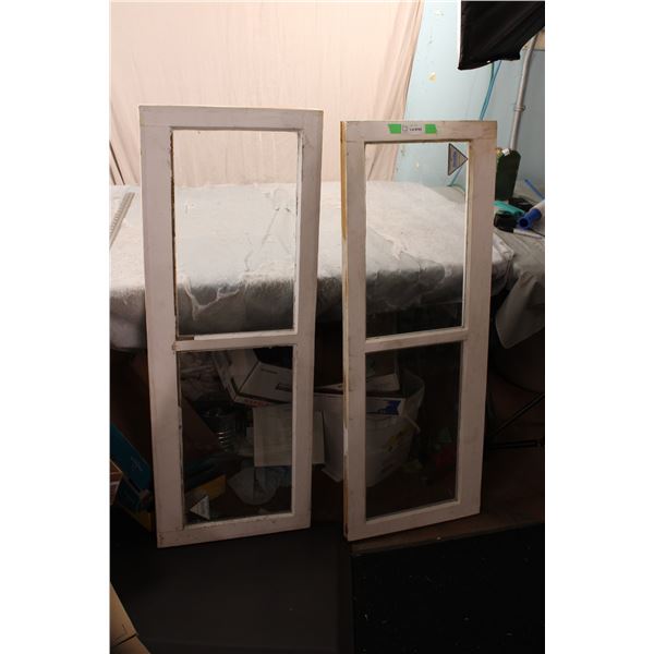 Windows in Wooden Frames (2) 16 3/4" x 45" Long (securtek)