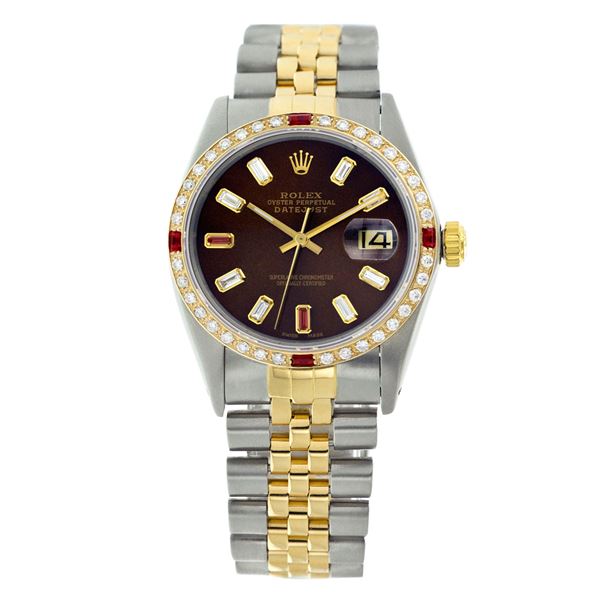 Rolex Pre-owned 36mm Mens Chocolate Brown Two Tone