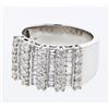 Image 1 : Natural 1.64 CTW Diamond & Baguette Ring 18K White Gold - REF-261M2F