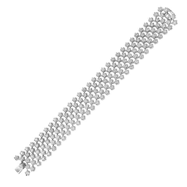 Natural 8.02 CTW Diamond & Bracelet 14K White Gold - REF-888Y3N