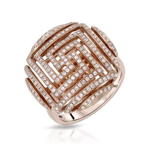 Natural 193 CTW Diamond Ring W=21MM 14K Gold - REF-139Y5N