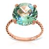 Image 1 : Genuine 8 ctw Blue Topaz Ring 14KT Rose Gold - REF-39Z6N