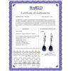 Image 2 : Genuine 3.15 ctw Sapphire & Diamond Earrings 14KT Rose Gold - REF-52Y3F
