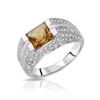Image 1 : Natural 2.07 CTW Citrine & Diamond Ring 18K White Gold - REF-98R3K