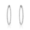Image 1 : Natural 0.96 CTW Diamond Earrings 14K White Gold - REF-165H6W