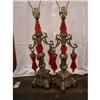 Image 1 : Two Vintage Red Electric Table Lamps #1848473