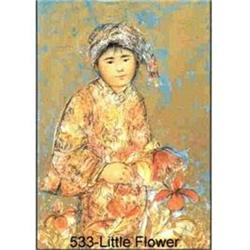 Little Flower Girl  litho by Edna Hibel #1848798