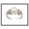 Image 1 : 8MM CULTURED PEARL AND DIAMONDS WHITE GOLD #1848922