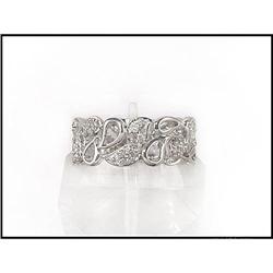 WIDE 18K WHITE GOLD DIAMOND RING(was $700) #1848923