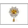 Image 1 : Elegant 14K White Gold Citrine and Diamond #1848928