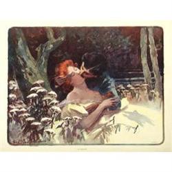 Original Bac Lithograph, Le Baisier, Kiss #1849327