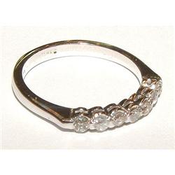 wedding band 7 stone ring diamonds real HIGH #1849332