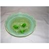 Image 1 : Northwood Ruffles & Rings Green Opal Bowl #1849533