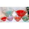 Image 1 : Vintage Salad Set by Blendo West Virginia Glass#1860431