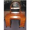 Image 1 : Great 1920 Tiger Maple Desk/Vanity #1860491