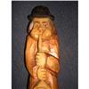 Image 1 : 10" Handcarved Wooden Man W/ Pipe Stamped #1860732