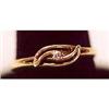 Image 1 : Small gold ring with diamond #1860796