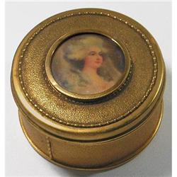 APOLLO Ormolu and Glass Portrait Jewelry Box #1860953