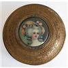 Image 1 : Victorian Lady Portrait on Brass Powder Jar #1860964