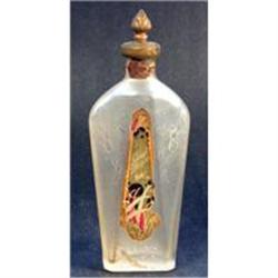 Art Nouveau Satin Glass Barber Bottle #1860975