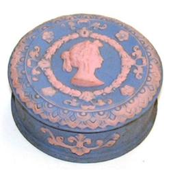 Schafer & Vater Blue Jasperware Cameo Jar #1860989