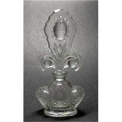Fleur De Lis Pressed Glass Perfume Bottle #1860992