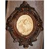 Image 1 : HOLY FAMILY CAMEO, CARVED WOOD FRAME 19c FRANCE#1861640