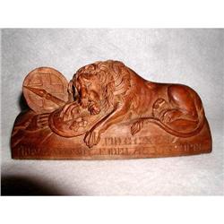 Walnut Carved Lion Of Lucerne C.1850-65 #1876524