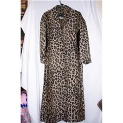 Vintage Designer Animal Print Linen Coat #1876585