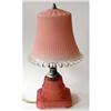 Image 1 : Art Deco Pink Depression Glass Vanity Lamp #1876667