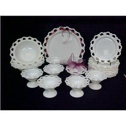 Lace Edge Milk Glass by Anchor Hocking #1876851