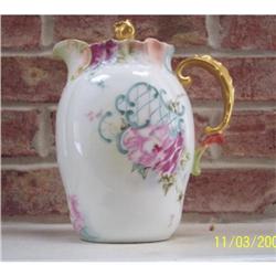 Lanternier Limoges Chocolate Pot - Handpainted #1876870