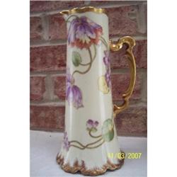 Elite Limoges Pitcher - Handpainted Poppies - #1876875