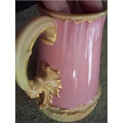 Royal Worcester Coffee Pot - Pink & GOLD  1900 #1876876