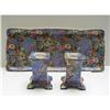 Image 1 : Crown Ducal  Blue Chintz Tray with Candlesticks#1876980
