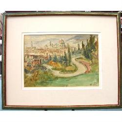 LISTED Herbert Babbage Watercolor "Florence"  #1876991
